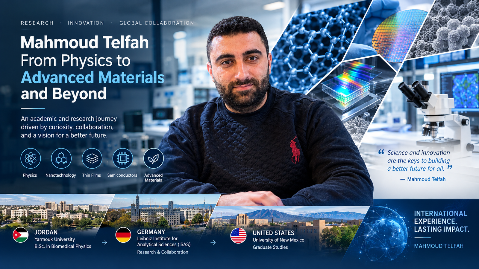 Mahmoud Telfah: From Physics Education to International Materials Science Research